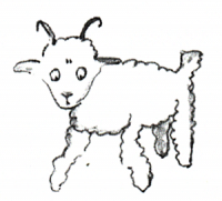 Der kleine Prinz – Zeichnung vom 2. Schaf, der Widder